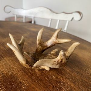 Antler resin decorative bowl